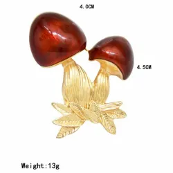 Rood email - paddestoel - brocheBroches
