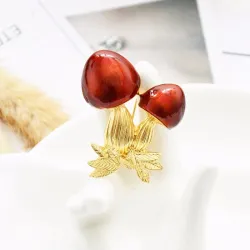 Rood email - paddestoel - brocheBroches