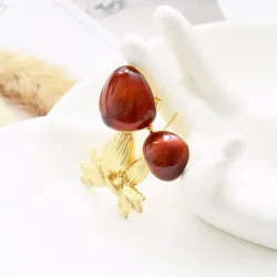 Rood email - paddestoel - brocheBroches