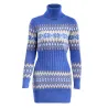 Winter long sweater - mini dress with turtleneckDresses