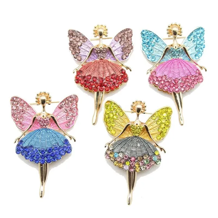 Crystal flying angel - broochBrooches