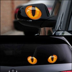 3D reflecterende Cat Eyes autosticker 10 * 8cmStickers