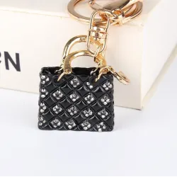 Crystal black handbag - keychainSleutelhangers