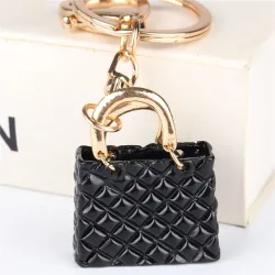 Crystal black handbag - keychainSleutelhangers