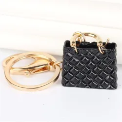Crystal black handbag - keychainSleutelhangers