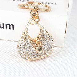 Crystal handbag with a heart - keychainSleutelhangers