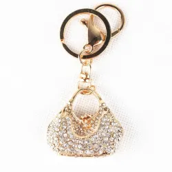 Crystal handbag with a heart - keychainSleutelhangers