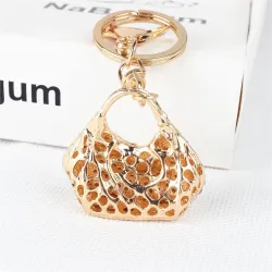 Crystal handbag with a heart - keychainSleutelhangers