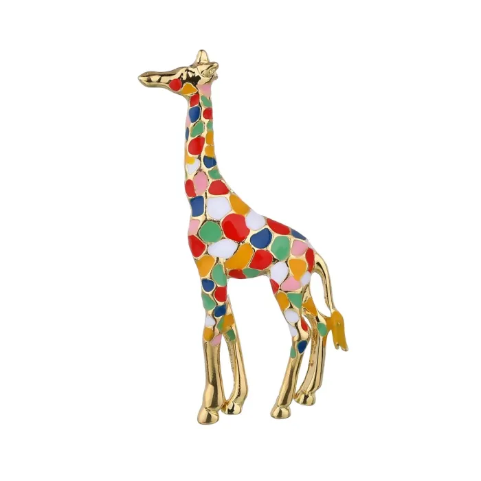 Enamel giraffe - elegant broochBroches
