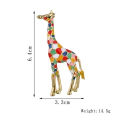 Enamel giraffe - elegant broochBroches