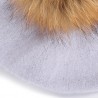 Elegant beret with fur pom-pomHats & Caps