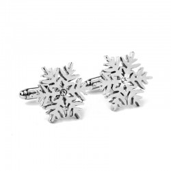 Silver snowflakes - cufflinksManchetknopen