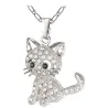 Crystal kitten - elegant necklaceHalskettingen