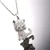 Crystal kitten - elegant necklaceHalskettingen