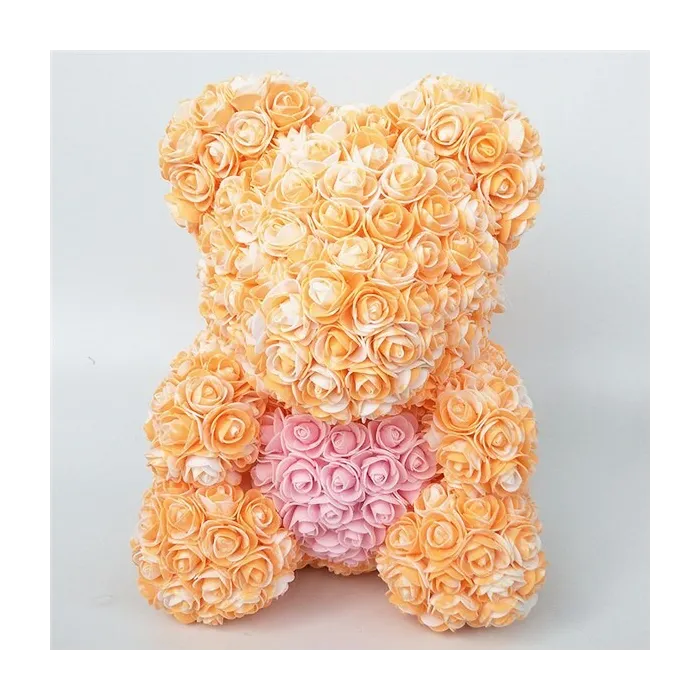 Rose bear - bear made from infinity roses with a heart - 25cm - 35cmValentine's day