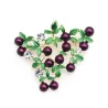 Purple cranberry - crystal broochBroches