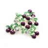 Purple cranberry - crystal broochBroches