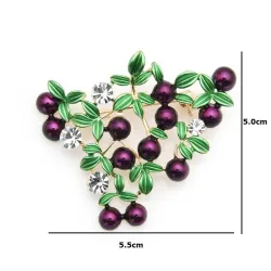 Purple cranberry - crystal broochBrooches