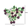 Purple cranberry - crystal broochBrooches