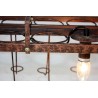 Vintage - hanging bottles holder - iron ceiling lamp - E27 LEDVerlichting